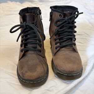 Dr. Martens Kids Brown Lace-Up Boots
